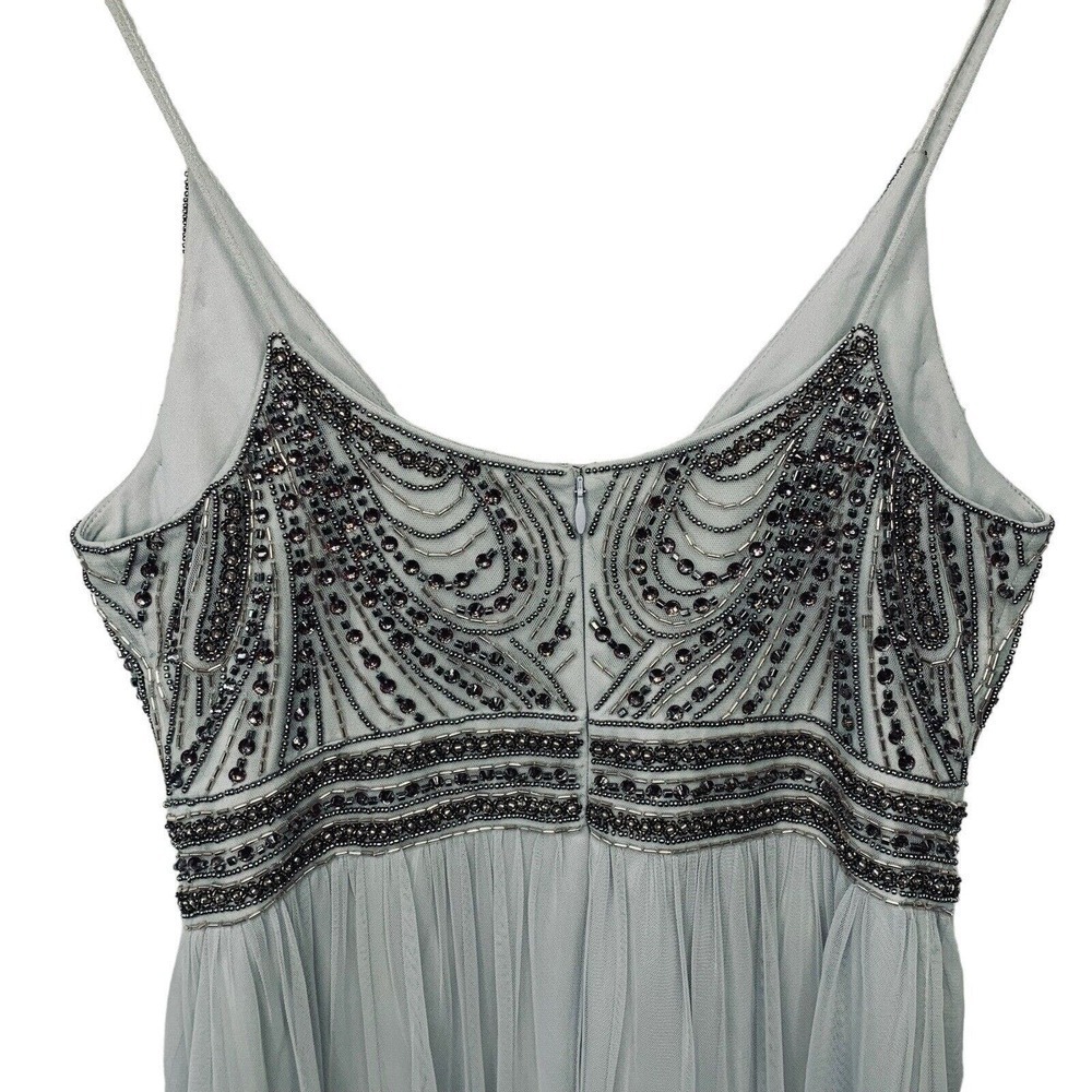 Anthropologie x BHLDN Vilette Dress Womens Size 4 Fog Gray $245 - Picture 16 of 16